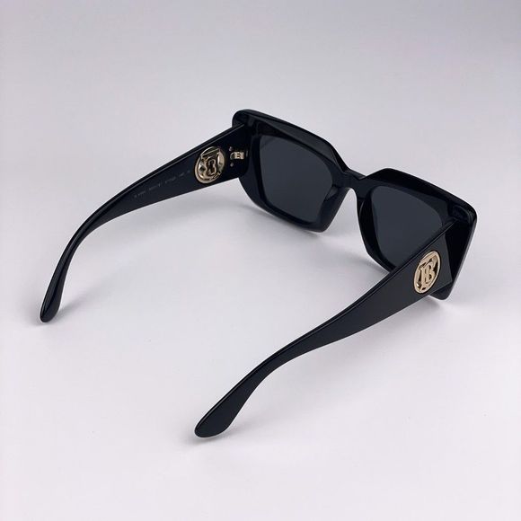 Burberry BE4344 Daisy 300187 Sunglasses Black Gray Square Women - Picture 9 of 11